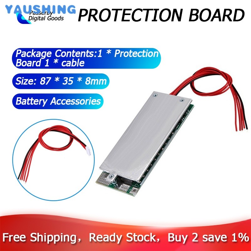 Bảng mạch bảo vệ 4S 12V 100A Lifepo4 Bms 3.2V với bộ lưu trữ năng lượng biến tần cân bằng Pin sạc, b