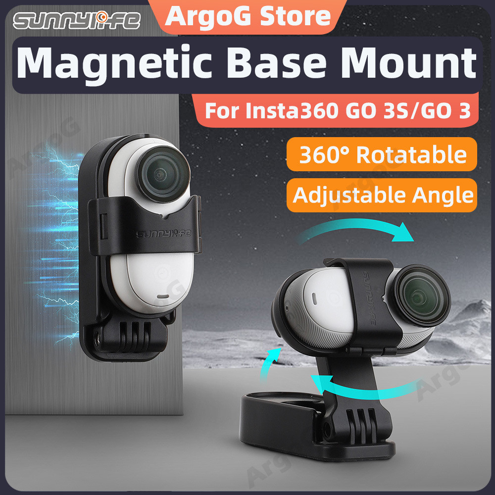 Sunnylife Đế Gắn Từ Tính cho Insta360 GO 3S/GO 3 Xoay 360° - Phụ Kiện Insta360 GO 3S