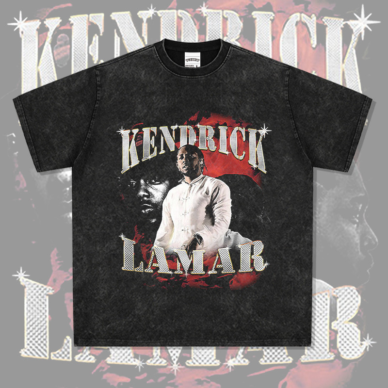 KendrickLamar KendrickLamar Hip-Hop Rap HIPHOP Áo thun ngắn tay Tee Cotton nguyên chất Áo thun ngắn 