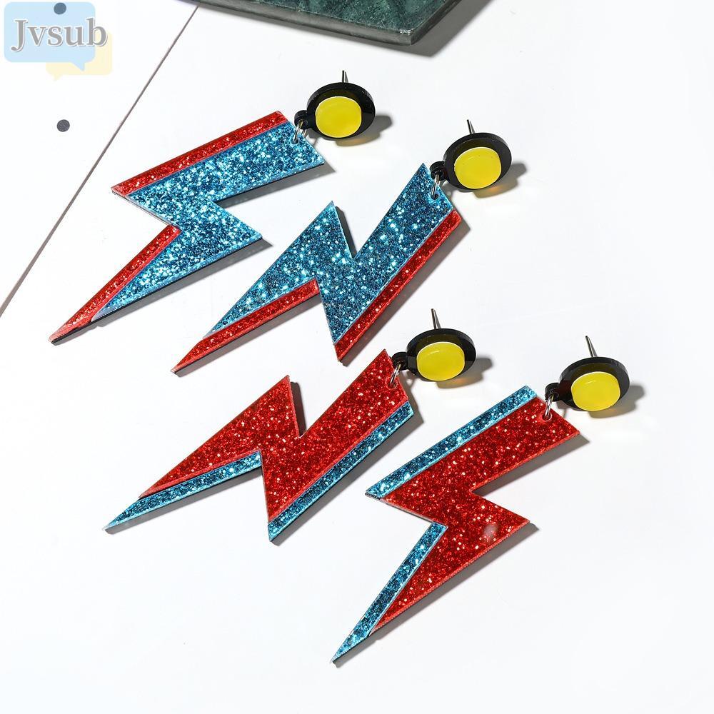 Bông tai mặt dây chuyền JVSUB Lightning, Phụ kiện bông tai Punk phóng đại Lightning, Mặt dây chuyền 
