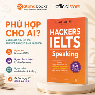 Sách - HACKERS IELTS: Speaking (Kèm file nghe, giải thích đáp án chi tiết) (Gamma Books)