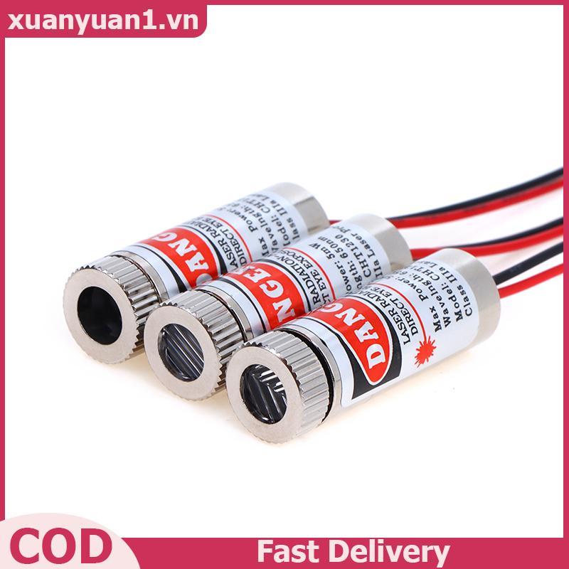 XUAN 650nm 5mW Red Point / Line / Cross Laser Module Đầu Laser Ống Laser 3v-5v Đầu Laser chấm được s