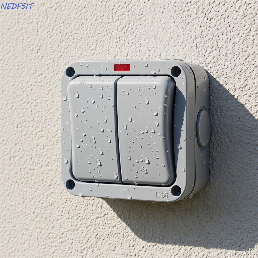Công tắc tường sân vườn chống nước NEDFSXG IP66, Nút nhấn chống bụi Công tắc ngoài trời IP66, Điều k