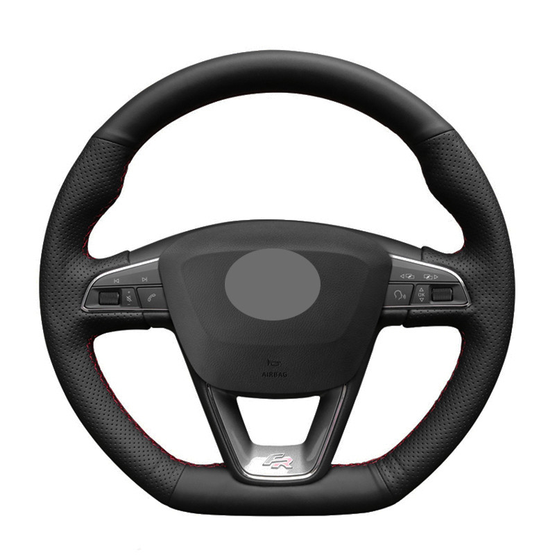Lô hàng cao cấp-Phụ kiện Vỏ vô lăng ô tô bằng sợi carbon cho ghế Leon Cupra R Leon ST Cupra Leon ST 