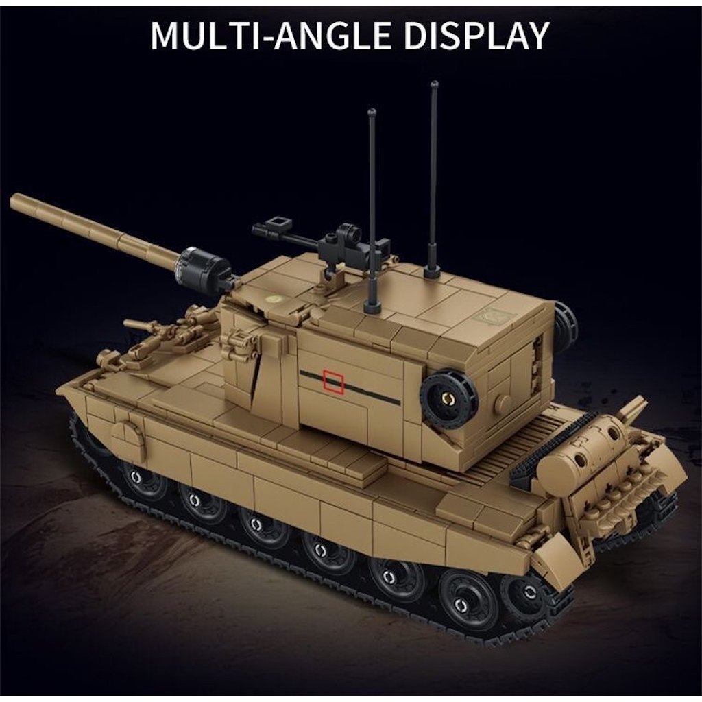 Mytopstore 928 Chiếc FV4005 Xe Tăng Hình Mô Hình Xây Dựng Phát Triển Đồ Chơi Khối Xây Dựng Gạch Quà 