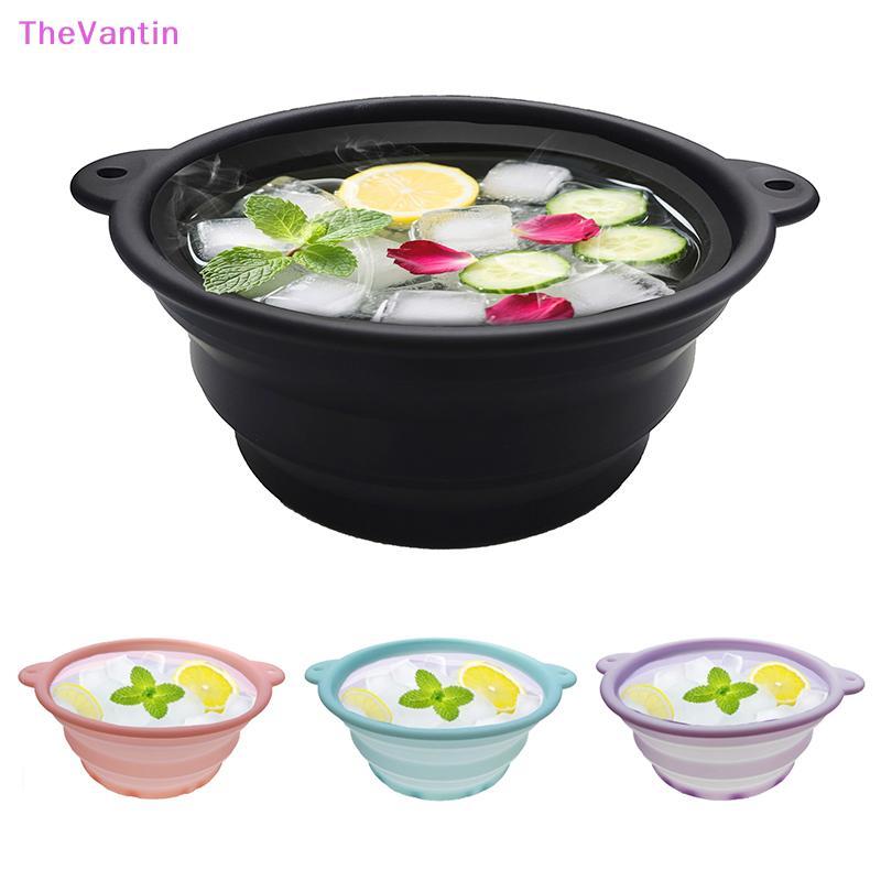 TheVantin Folding Basin Silicone Facial Ice Bath Bowl Có thể gập lại Silicone Ice Bath Bowl Lưu vực 