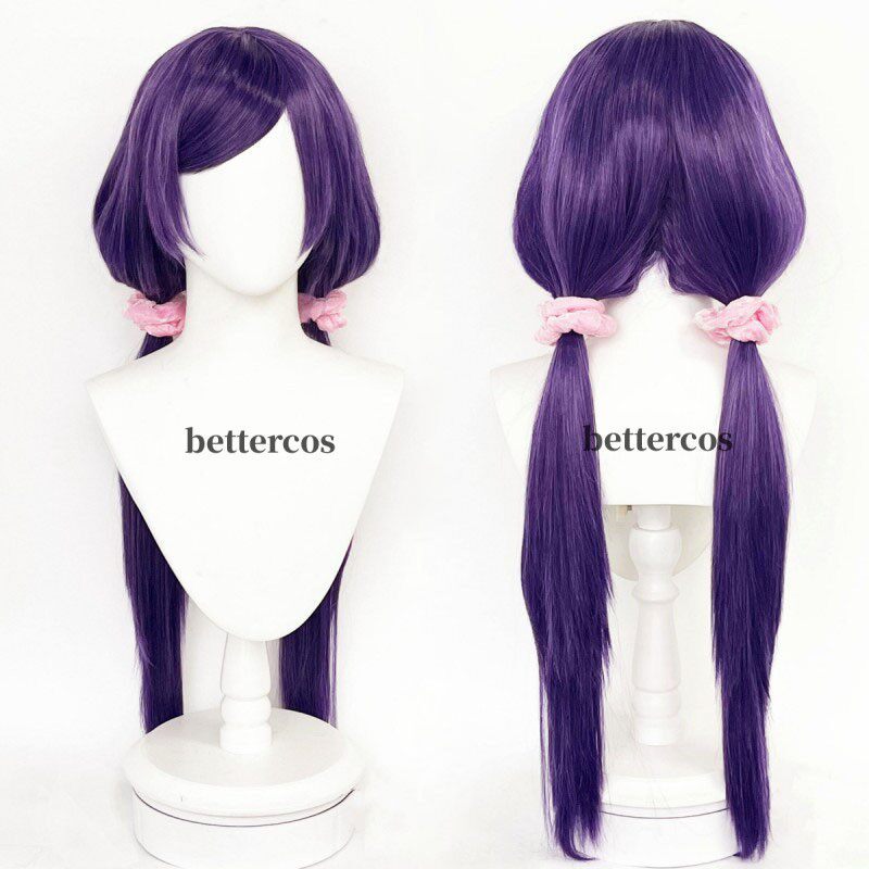 Love Live Tojo Nozomi cos Tóc Giả 90cm Xám Phong Cách Tím cosplay Tóc Giả Có Thể Phù Hợp Với Nhẫn Tó