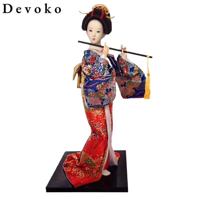 12 Inch Geisha Nhật Bản Nữ Hình Thủ Công Handmade Búp Bê Kimono Dân Tộc Nhật Bản Búp Bê Geisha Để Tr