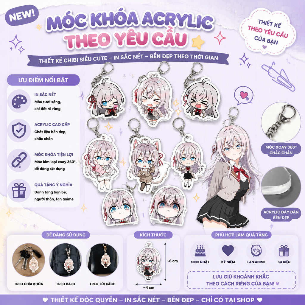GANTUNGAN KEYCHAIN ALYA ANIME ROSHIDRE ACRYLIC HANGER/ ANIME ROSHIDRE ALYA