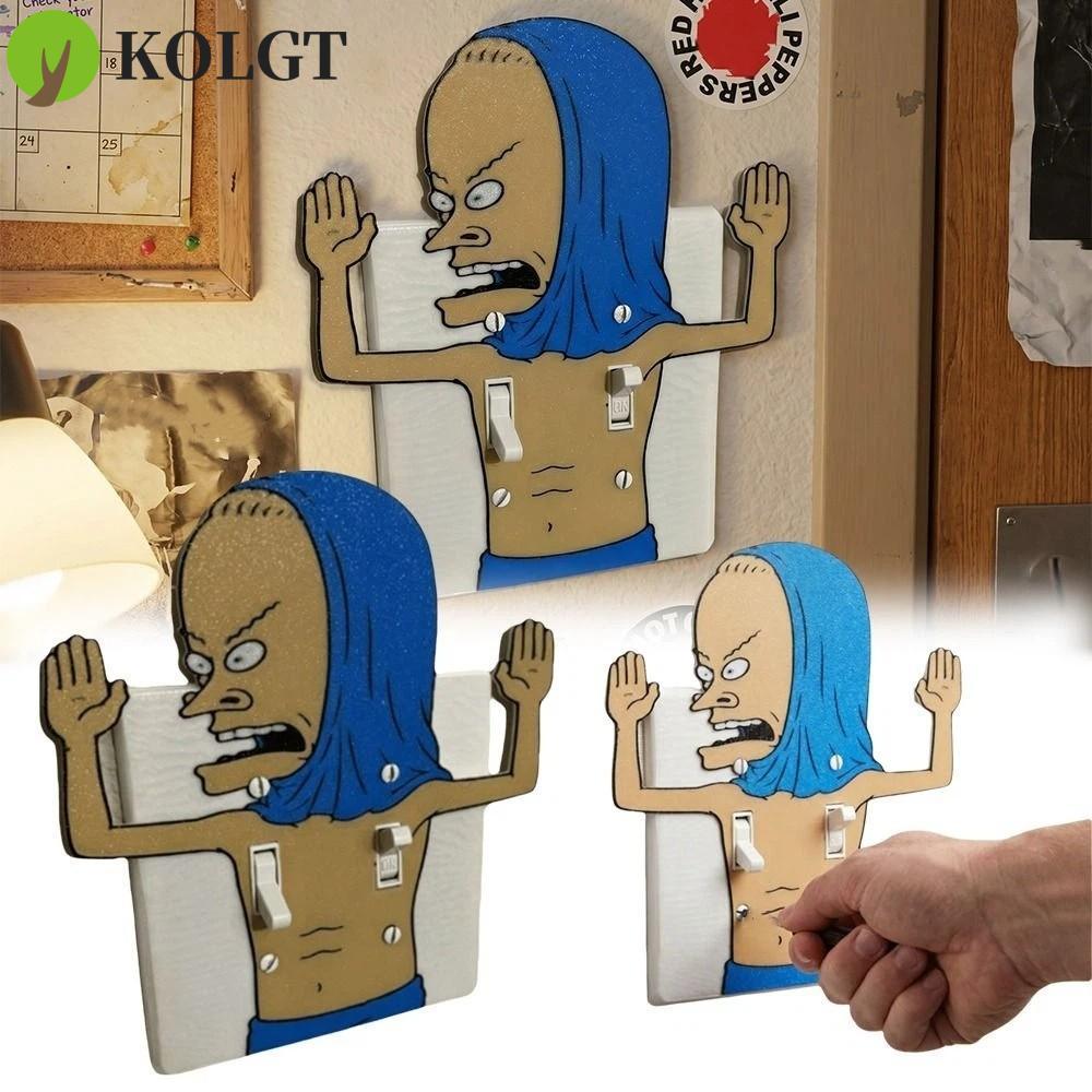 Vỏ công tắc ánh sáng KOLGT, Tấm tường bật tắt đôi bật tắt kép, Nhân vật vui nhộn 2 Gang Tiêu chuẩn 2