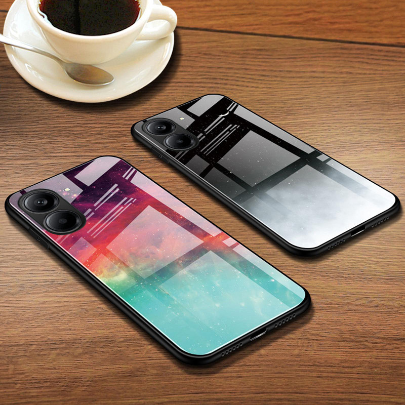 Ốp điện thoại Redmi A7 A5 4G Kính cường lực bảo vệ gương bầu trời đầy sao Ốp lưng cặp đôi Redmi A5 A