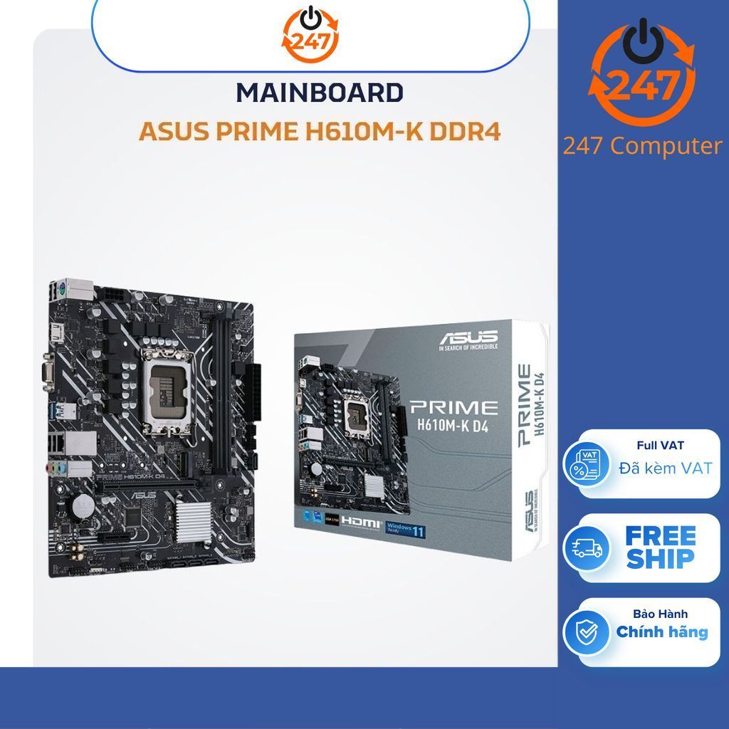 Mainboard ASUS PRIME H610M-K DDR4 - hàng chính hãng