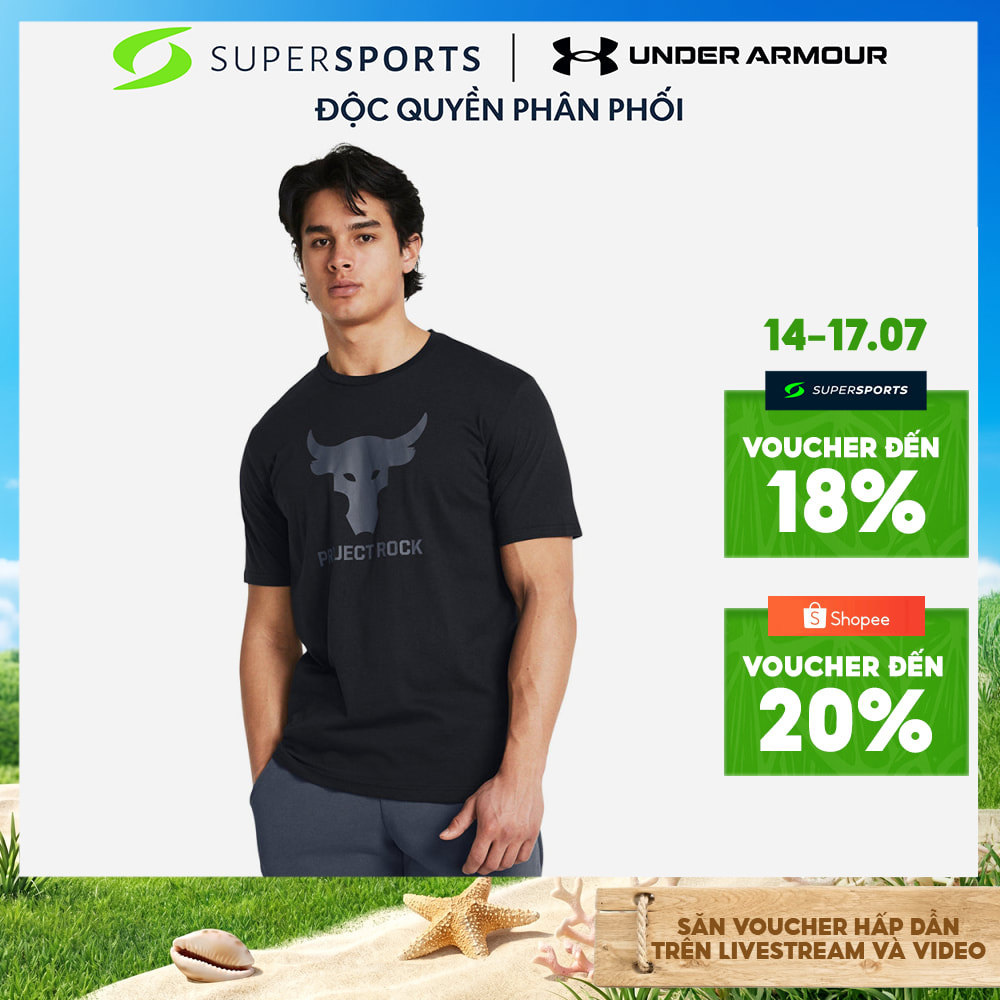 Áo Thun Nam Under Armour Project Rock Payoff Graphc Short Sleeve - Đen - 1383191-001