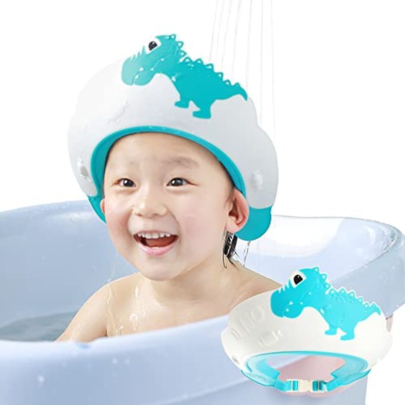 Shower Cap for Kids, Baby Toddler Hair Washing Shield, Visor Hat for Eyes and Ears Protection for 0-