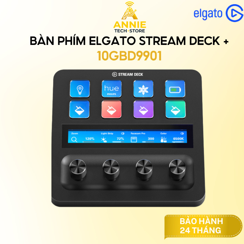 Bàn phím Elgato Stream Deck +, Stream Deck + White - Hàng chính hãng