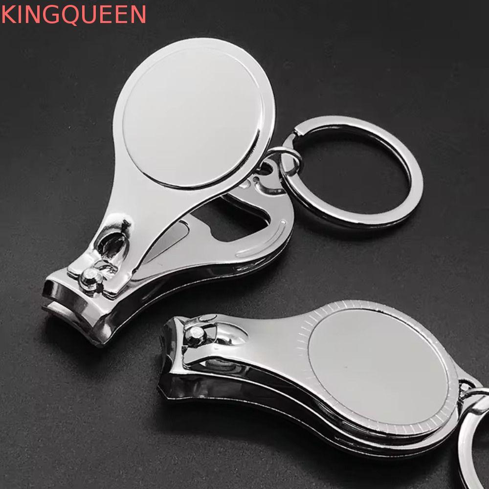 Dụng cụ mở nắp chai KINGQUEEN Kering, Móc khóa cắt móng chân móng chân 3 trong 1, Dụng cụ cắt móng t