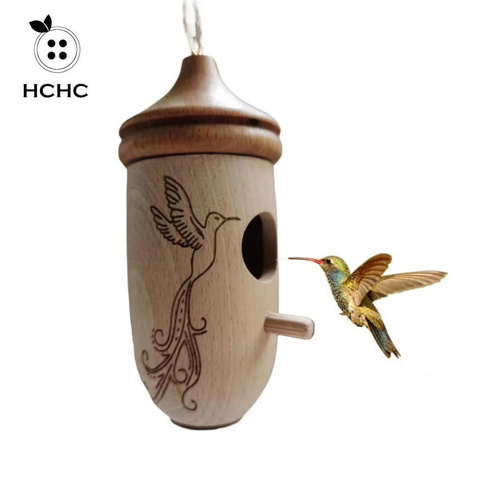 HCHC Treo Chim Nhà, Dễ Dàng Lắp Đặt Nhà Chim Ruồi Bằng Gỗ, Pet Cottage Mini Handmade Chống Thời Tiết