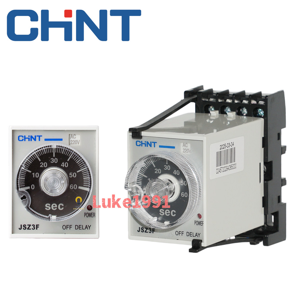 CHNT JSZ3F Có Thể Điều Chỉnh 5S 10S 30S 60S 3 Phút ST3PC Rơle Thời Gian Tắt Nguồn Có Đế