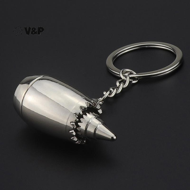 V & P Kim Loại Mới 3D Máy Bay Hàng Không Mô Hình Động Cơ Móc Khóa Mini Jet Động Cơ Móc Khóa