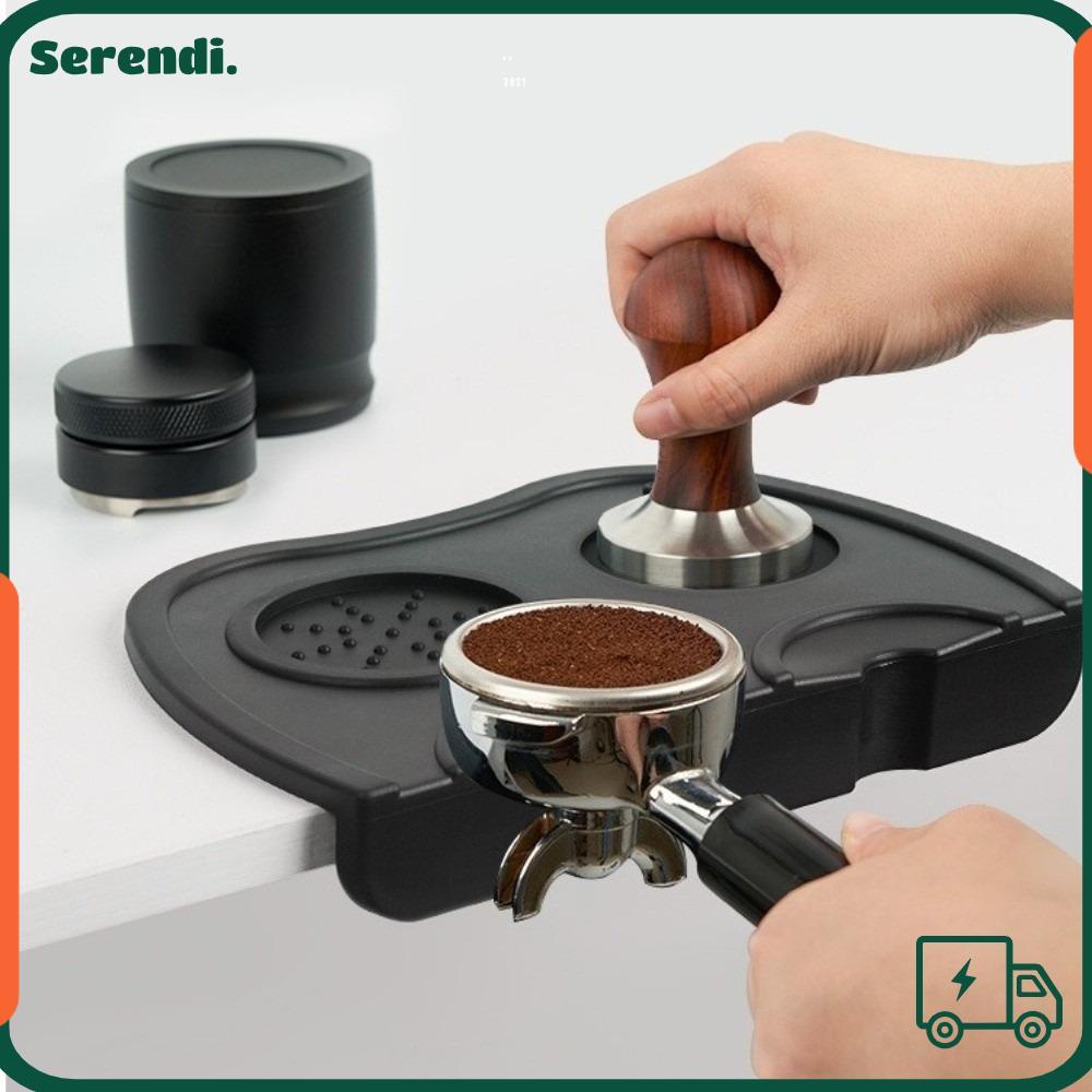 SERENDI Press Tampering Holder, Trạm trải thảm cà phê Espresso chống trượt bằng silicon, Đa chức năn