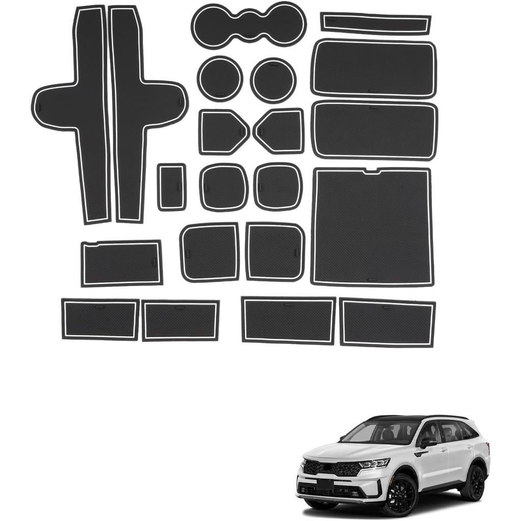 LUWU cho 2025 2026 Phụ kiện Sorento - dành cho 2021-2024 2025 2026 Thảm khe cửa Kia Sorento Giá đỡ c