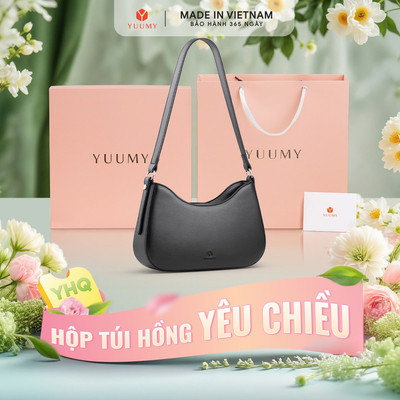 Bộ hộp quà YUUMY (Túi đeo vai nữ YUUMY YN266 + Hộp quà YHQ2 + Túi giấy YTG2 + Túi rút BVR3838 + Thiệp cảm ơn YBT1)