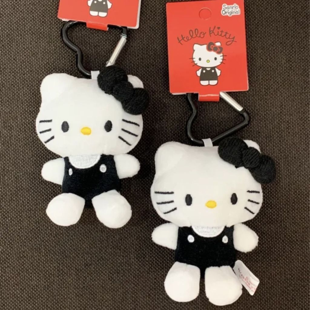 Hello Kitty Đen Trắng kt Love Jisoo hellokitty Schoolbag Mặt dây chuyền Búp bê#84alqlkj#