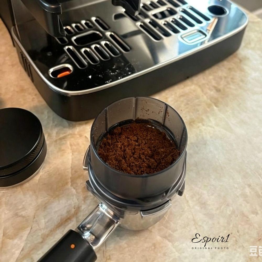 Phễu Portafilter ESPOIR1, Phễu Espresso No-Mess bằng nhựa, Nhẫn định lượng chống văng thay thế chuyê
