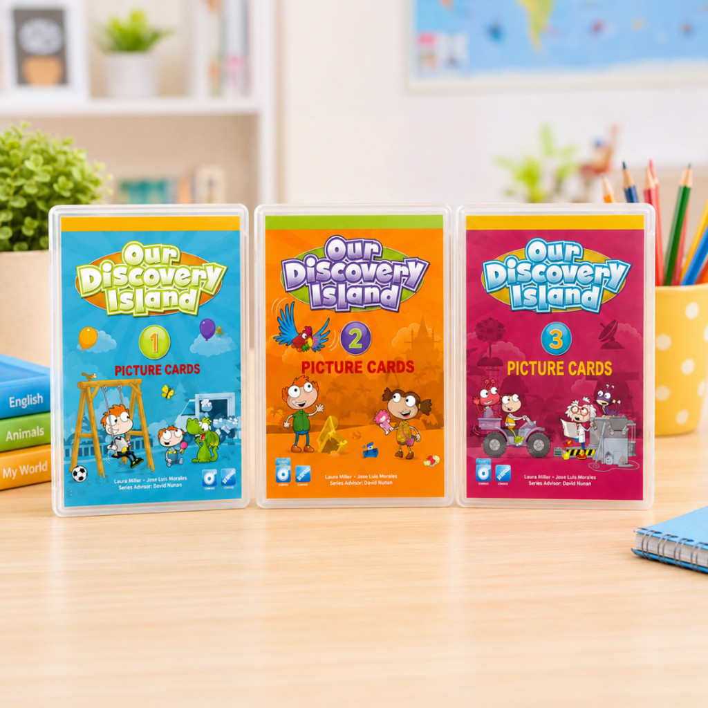 Flashcard Our Discovery Island 1 2 3 A5 Ép Plastic Thẻ Học Từ Vựng Tiếng Anh Giáo Cụ