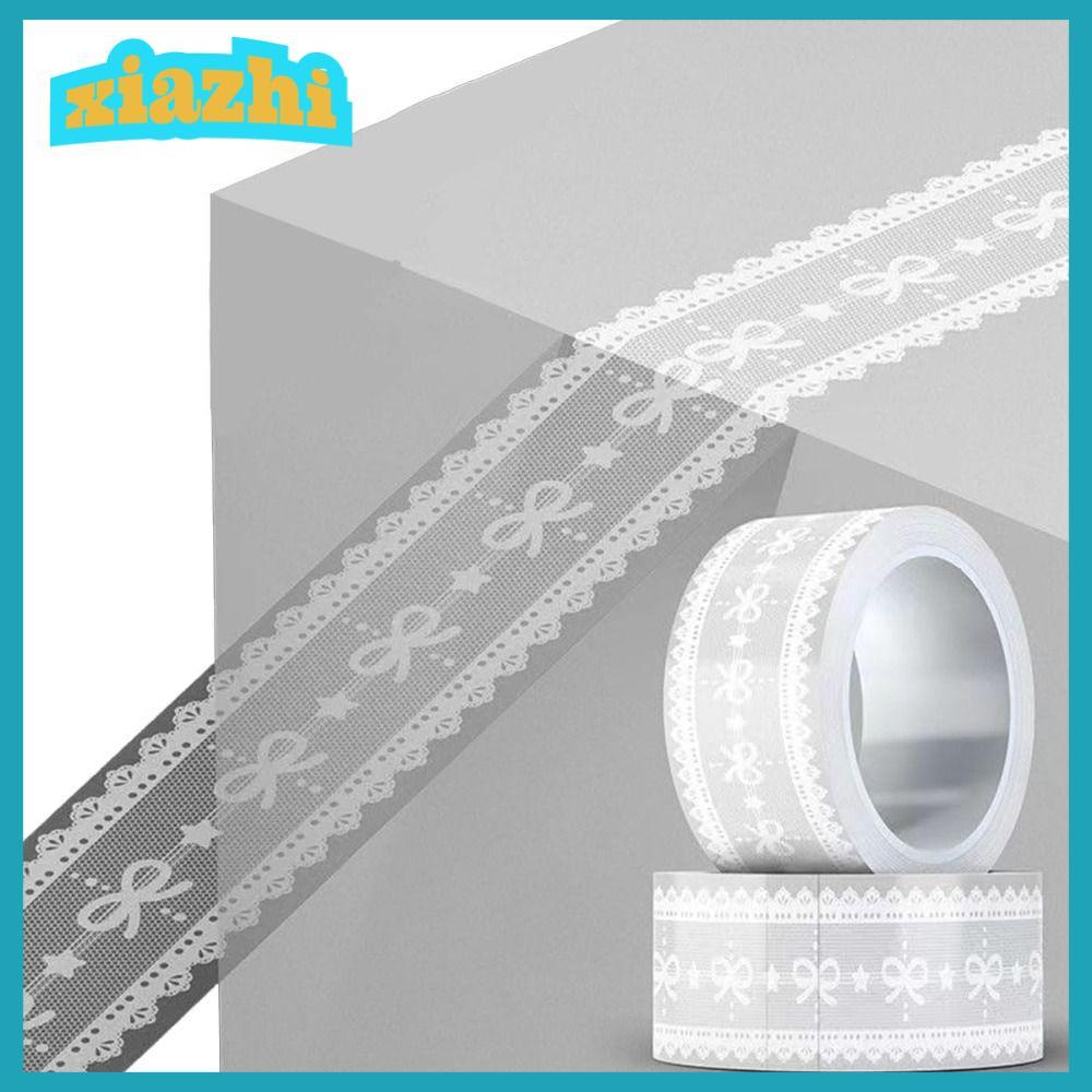 XIAZHI Hộp Bao Bì Băng, 100M / Cuộn Băng Mặt nạ DIY, Băng Nơ Ren Ngọt Ngào Cho Túi Cói