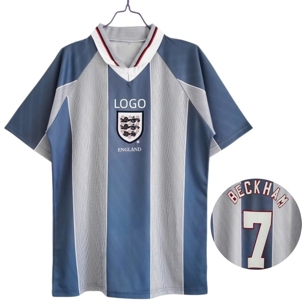 Áo thun nam ngắn tay England Away Retro Edition 1996 #7 BEKHAM