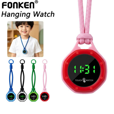 Fonken Đồng hồ treo tường LED kỹ thuật số dành cho trẻ em, đồng hồ điện tử treo tường.