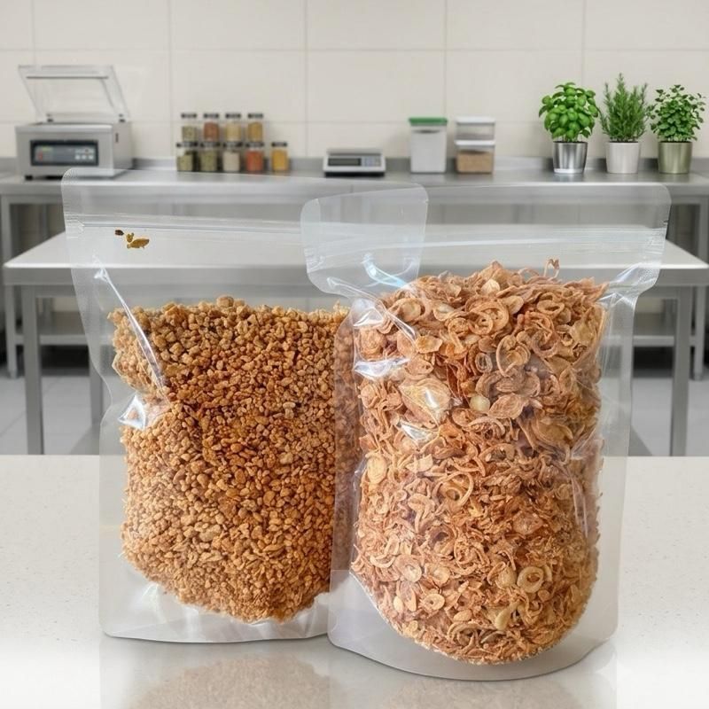 Combo 500g Tỏi Phi + 500g Hành Phi , Hành Vàng Giòn Thơm Ngon Vị Ngọt Thơm Từ Hành, Tỏi Phi Vàng Giò
