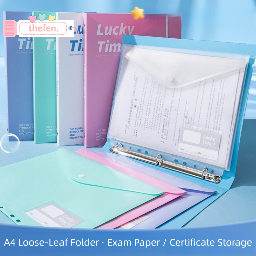 Thư mục tập tin THEFEN A4, Thư mục dữ liệu chống bụi dung tích lớn, Màu sắc chống nước 3 lỗ PP Ring 
