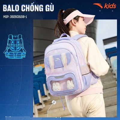 ANTA KIDS Balo Trẻ Em Dành Cho Bé Trai Và Bé Gái, Ba lô trẻ em Nhẹ Êm, Bảo Vệ Cột Sống 3926C8158 40x15x29