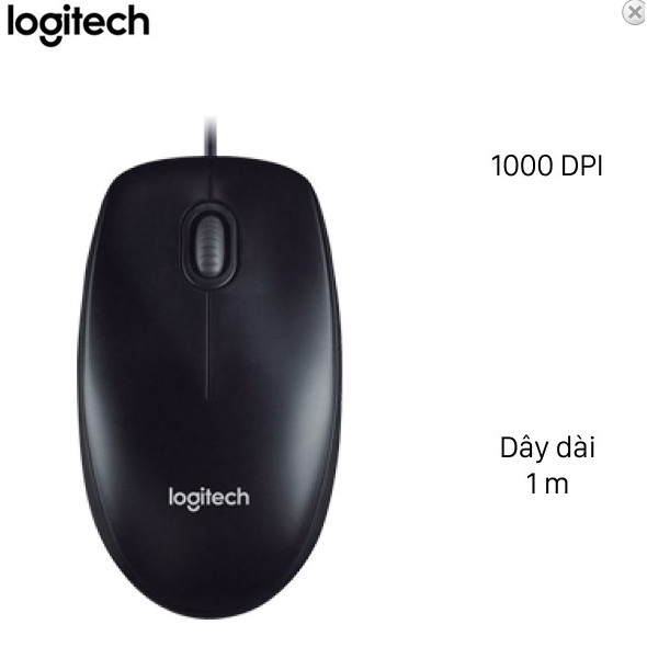 Mouse Logitech M100R usb chính hãng