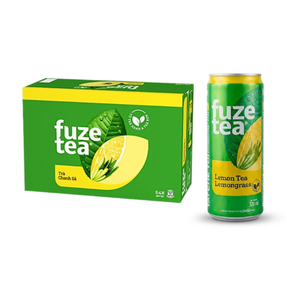 Thùng 24 trà chanh với sả Fuzetea 320ml - 02207