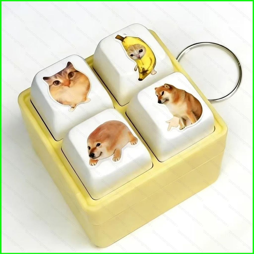 PS1 Chuối Mèo Doge Những gì Chó Làm Baba Boi Meme Nút Âm Thanh Sang Trọng Móc Khóa Vui Túi Charm SP1