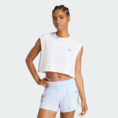 adidas Running & Netball adi365 Running Essentials Crop T-Shirt Women White KA0290
