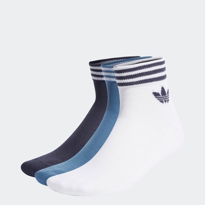 adidas Phong cách sống Tất Trefoil cao đến cổ chân 3 đôi Unisex trắng HL1704