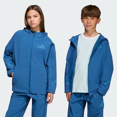 adidas Phong cách sống Áo Track Top Dệt Khoác Ngoài Cho Du Lịch Z.N.E. Trẻ em Màu xanh da trời KG1003
