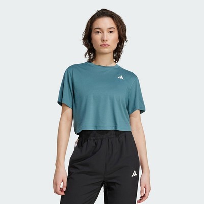 adidas Gym & Training Train Essentials Boxy Workout Tee Women Green JY2218