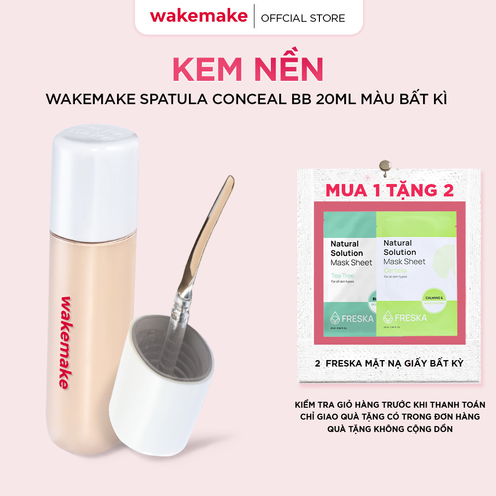 [KOL] Kem nền WAKEMAKE Spatula Conceal BB 3 trong 1 tiện dụng 20ml