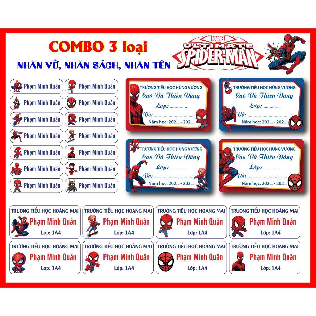 [COMBO] 32 Nhãn vở + 30 Nhãn sách + 80 Nhãn tên - In theo yêu cầu - GICHI Design & Printing
