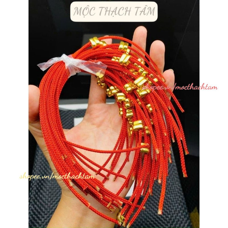 Vòng Tay Dây Cước Nhỏ 2mm Khóa Vàng Không Đen Rỉ vòng tay đeo tay dây cước 2mm