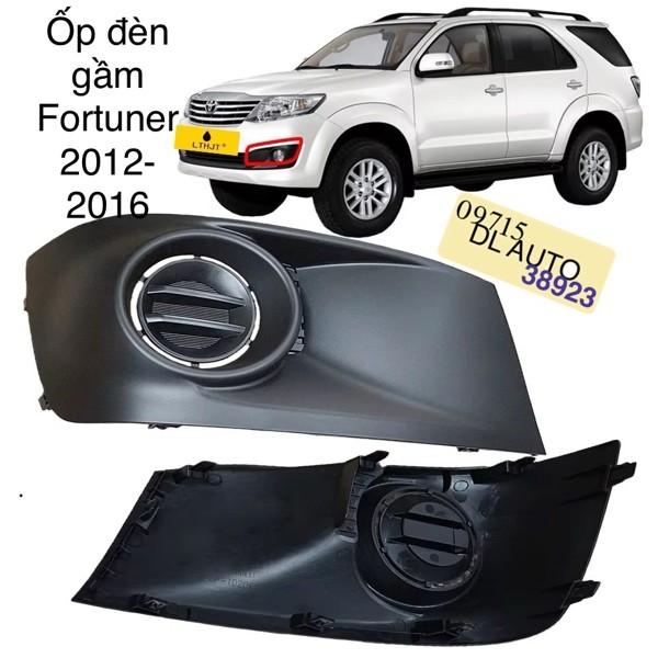 Ốp đèn gầm cản trước toyota fortuner 2012-2016 màu nhựa đen như ảnh 52127-0k040 52128-0K040, hiệu LT