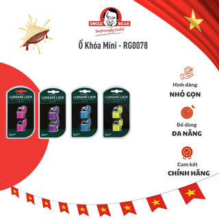 Ổ khóa uncle bills khóa hành lý du lịch nhỏ gọn tiện lợi an toàn 4 màu - rg0078