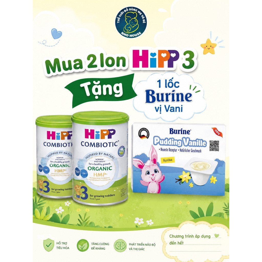 COMBO HIPP3 X2 + 1VỈ BURINE VANI (4/2027).