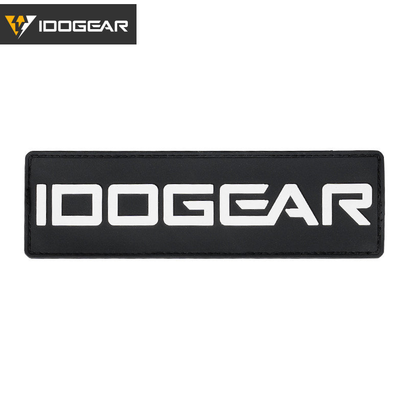 Tem cao su IDOGEAR Velcro Size lớn Chữ đen trắng