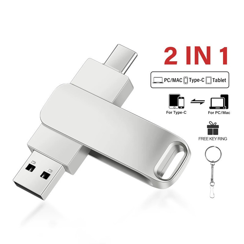 Ổ đĩa flash TYPE-C 512GB 1TB 2TB USB Flash Drive PenDrive cho Android iPhone 15 / 16 / 17